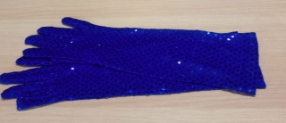 rukavice dámské, společenské, modré 48331.22