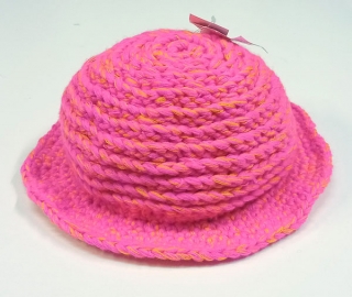 klobouk dámský pletený růžový 5704.122