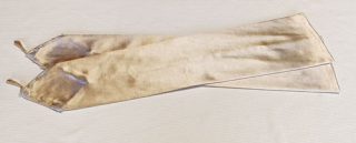 rukavice návleky společenské dlouhé zlaté 48316