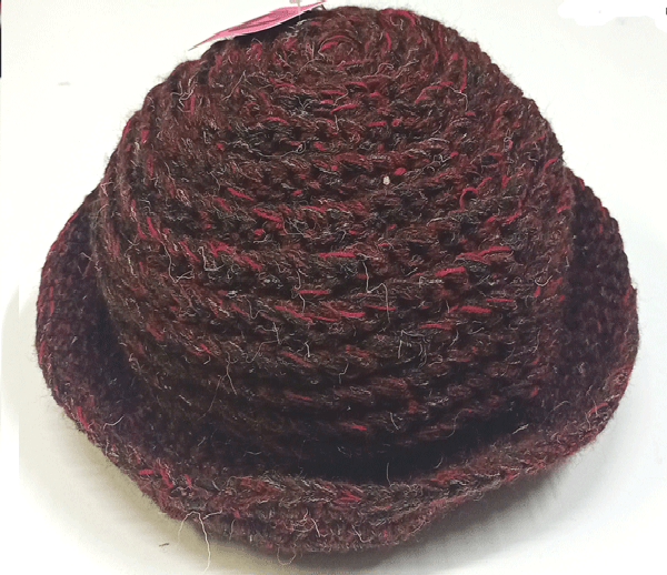 klobouk dámský pletený zimní vínový 5704.105