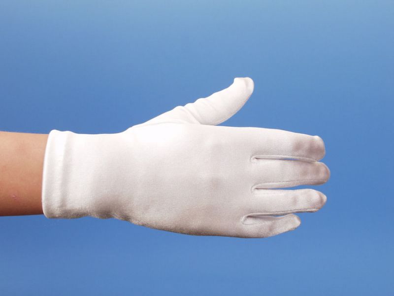 rukavice dámské, bílé, společenské 48339