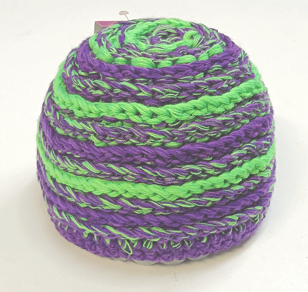 čepice dámská pletená fialovo zelená 6701.9