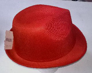 klobouk letní červený 75125.5