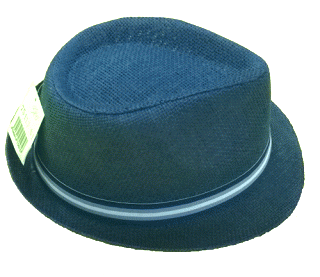 klobouk slaměný, modrý, letní 75117.4