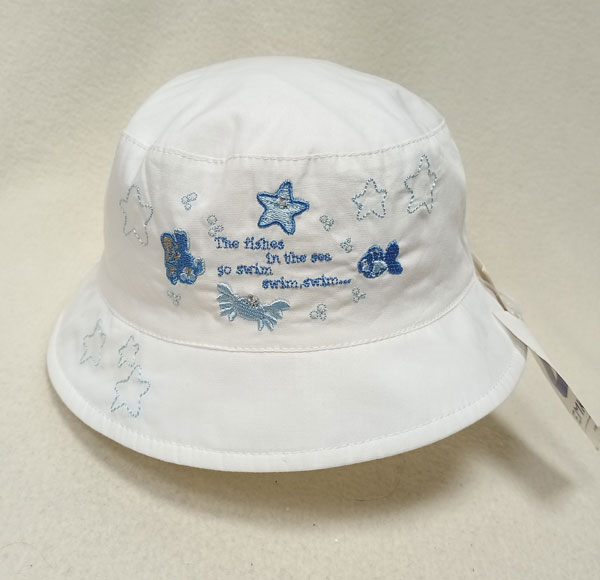 klobouček dětský plátěný bílý 10625