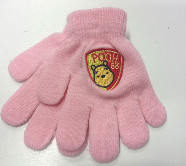 rukavice dětské strečové růžové Winnie the Pooh 16805.r