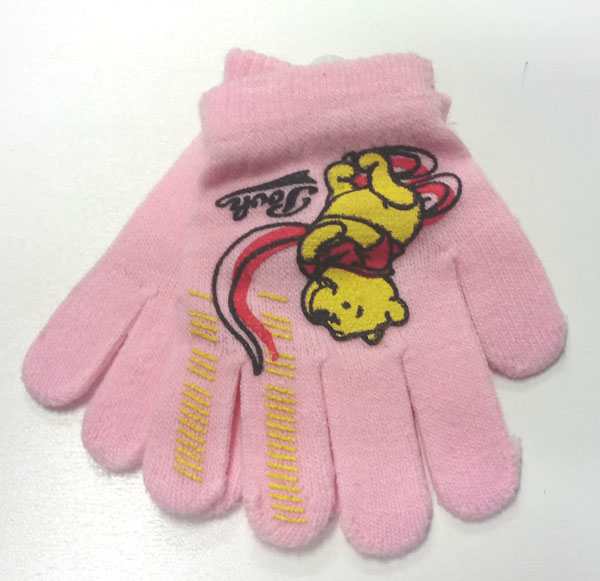 rukavice dětské růžové Winne the Pooh 16806.r