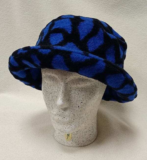 klobouk dámský zimní černo modrý 61149