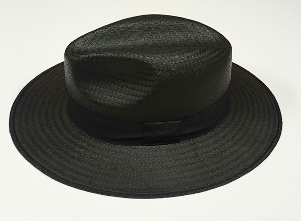 klobouk slaměný, pánský, letní, černý 75136.1