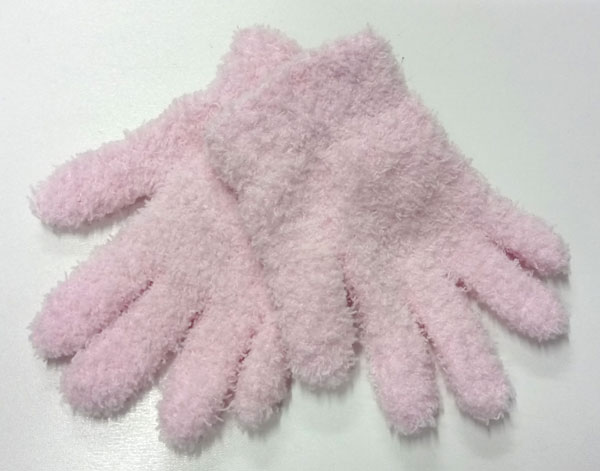 rukavice dívčí strečové růžové prstové RU 005