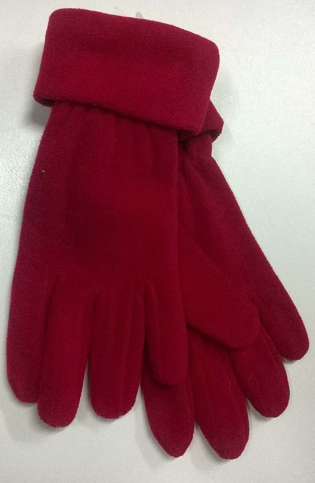 rukavice dámské fleecové vínové bordo RK 31