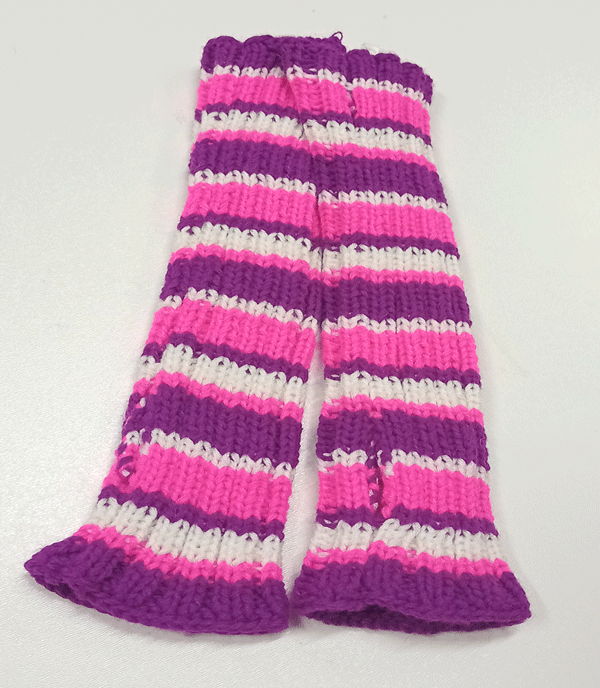 rukavice, návleky dámské růžovo fialovo bílé RK 40