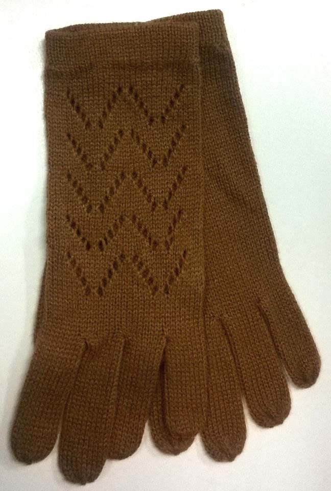 rukavice dámské pletené hnědé RK 43