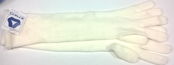 rukavice dámské pletené bílé dlouhé RK 18
