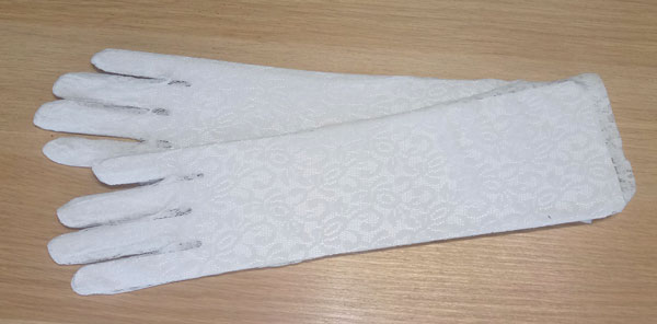 rukavice dámské, společenské, krajkové, bílé  48318.2