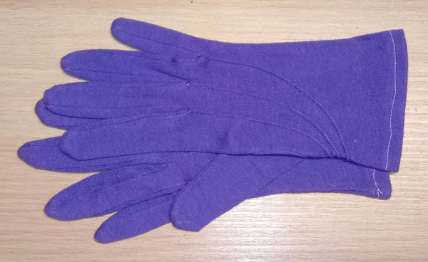rukavice dámské, vycházkové, fialové, bavlněné 48355.36