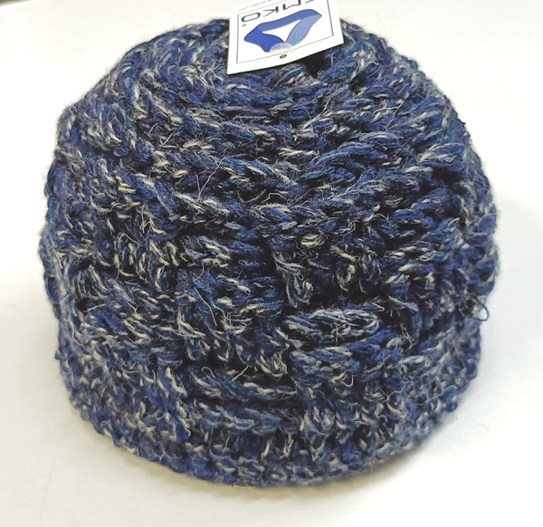 čepice dámská pletená zimní modrá 6701.3