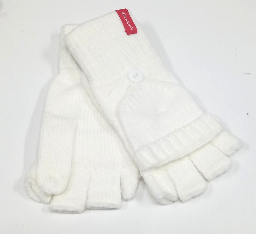 rukavice pletené bez prstů dámské bílé 43043.2