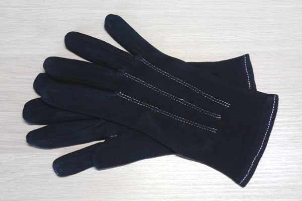 rukavice vycházkové bavlněné černé 48390.1