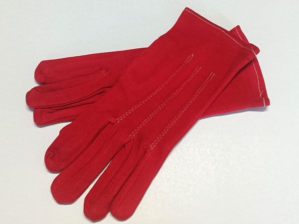 rukavice vycházkové bavlněné červené 48390.5