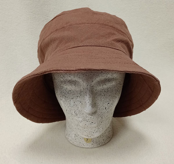 klobouk bavlněný, dámský, látkový, hnědý, letní 61015.46