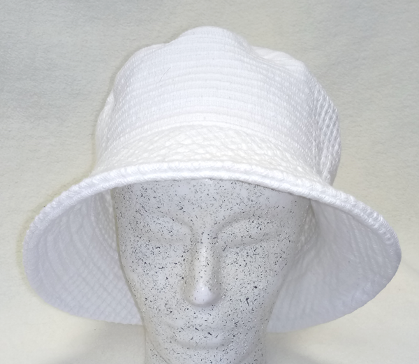 klobouk bavlněný, dámský, látkový, letní, bílý  61022
