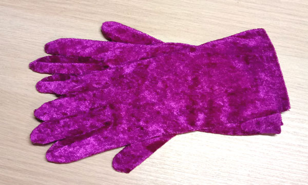 rukavice dámské, sametové, společenské, růžové 48425.32