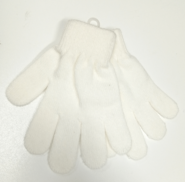rukavice dětské strečové bílé 15837.b