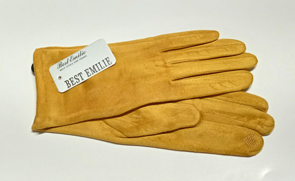 rukavice dámské vycházkové okrové žluté 48048.46