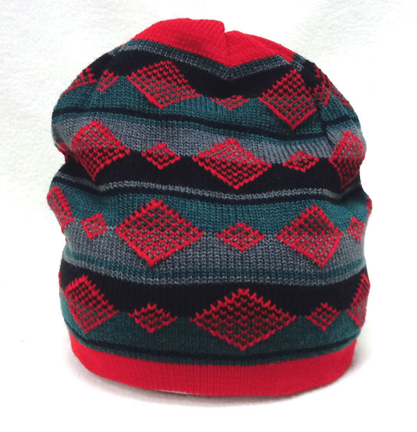 čepice sportovní pletená červená zimní C33