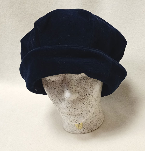 klobouk dámský samet tm.modrý KD 586