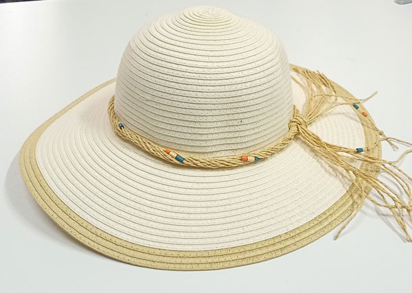 klobouk dámský, letní, béžový, přírodní, slaměný 40114
