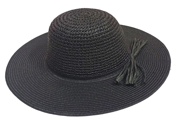 klobouk dámský, letní, černý 40113.1