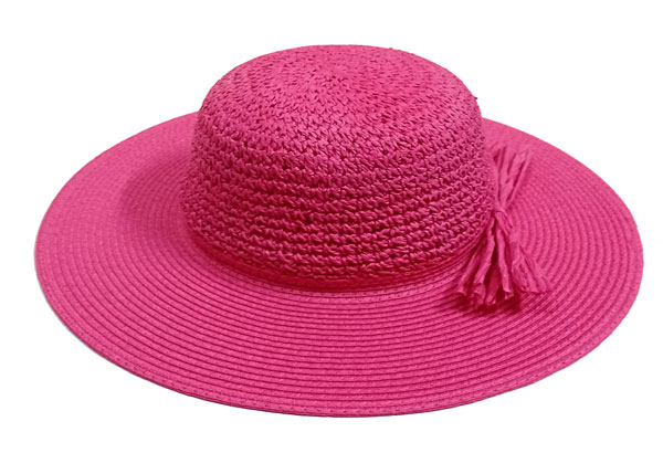 klobouk dámský, letní, slaměný, růžová, pink, cyklamen 40113.32