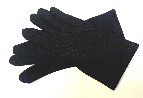 rukavice vycházkové, bavlněné, černé 48604