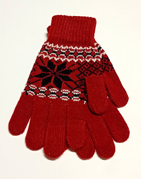 rukavice pletené červené bordo 43051.4