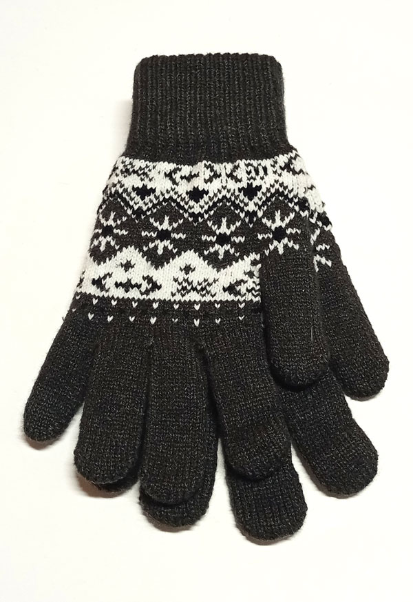 rukavice pletené černé 43051.2
