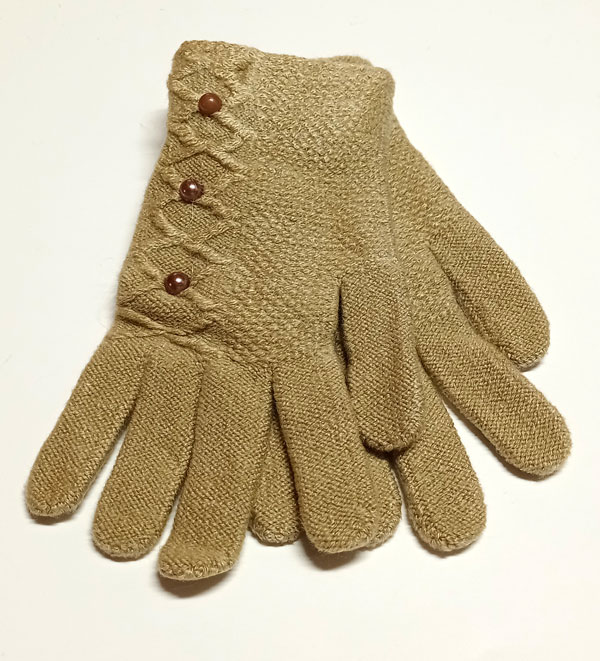 rukavice dívčí dětské pletené béžové 16818.1