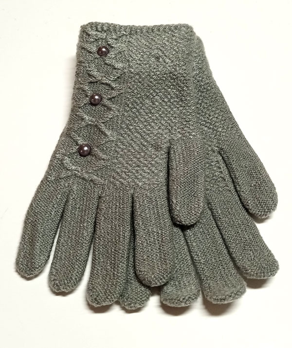 rukavice dívčí dětské pletené šedé 16818.5