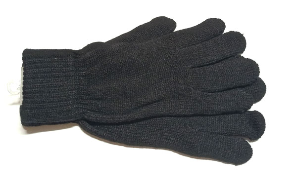 rukavice pánské pletené černé 73004
