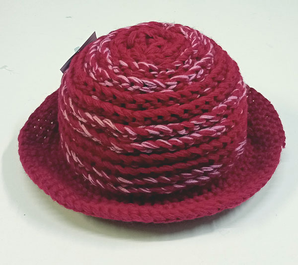klobouk dámský pletený červený 5704.121