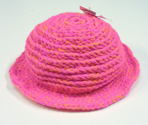 klobouk dámský pletený růžový 5704.122