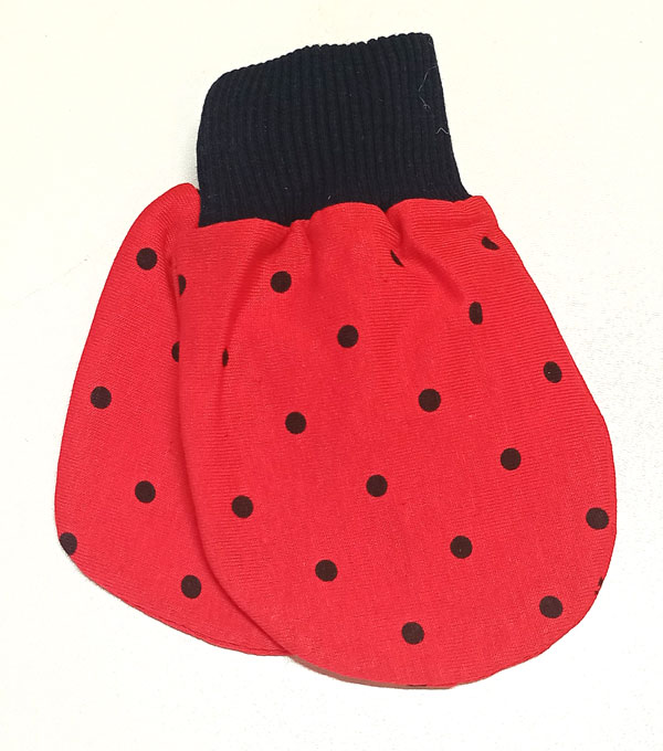 rukavice kojenecké bavlněné červené 0206.6