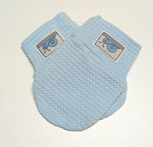 rukavice kojenecké bavlněné modré 0210.21