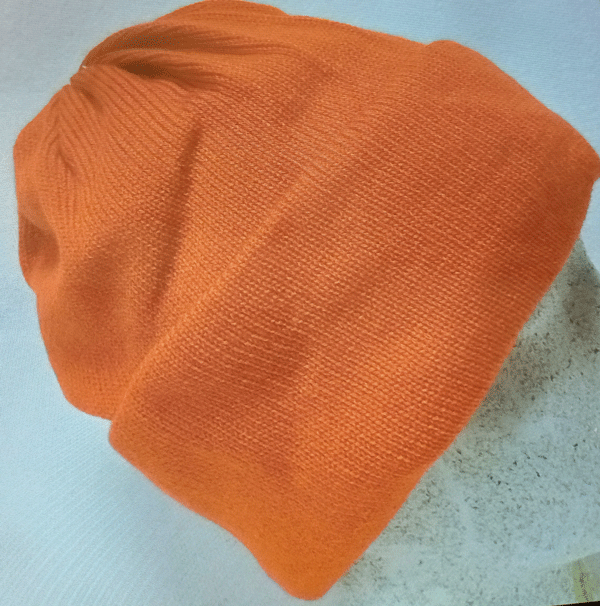 čepice pletená oranžová X207