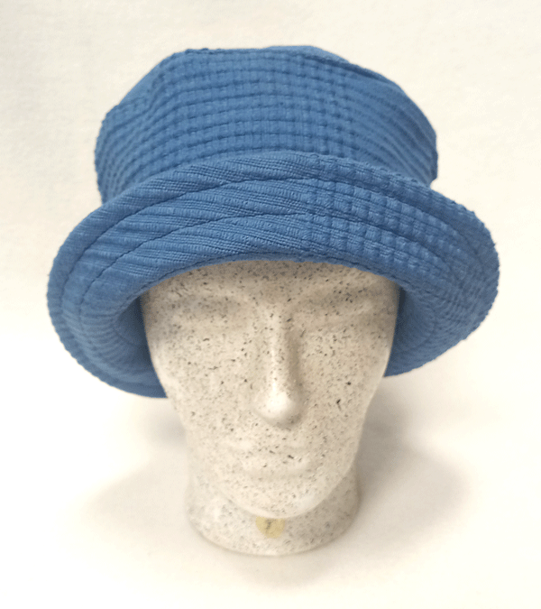 klobouk bavlněný, dámský, látkový, modrý, letní 61022.23