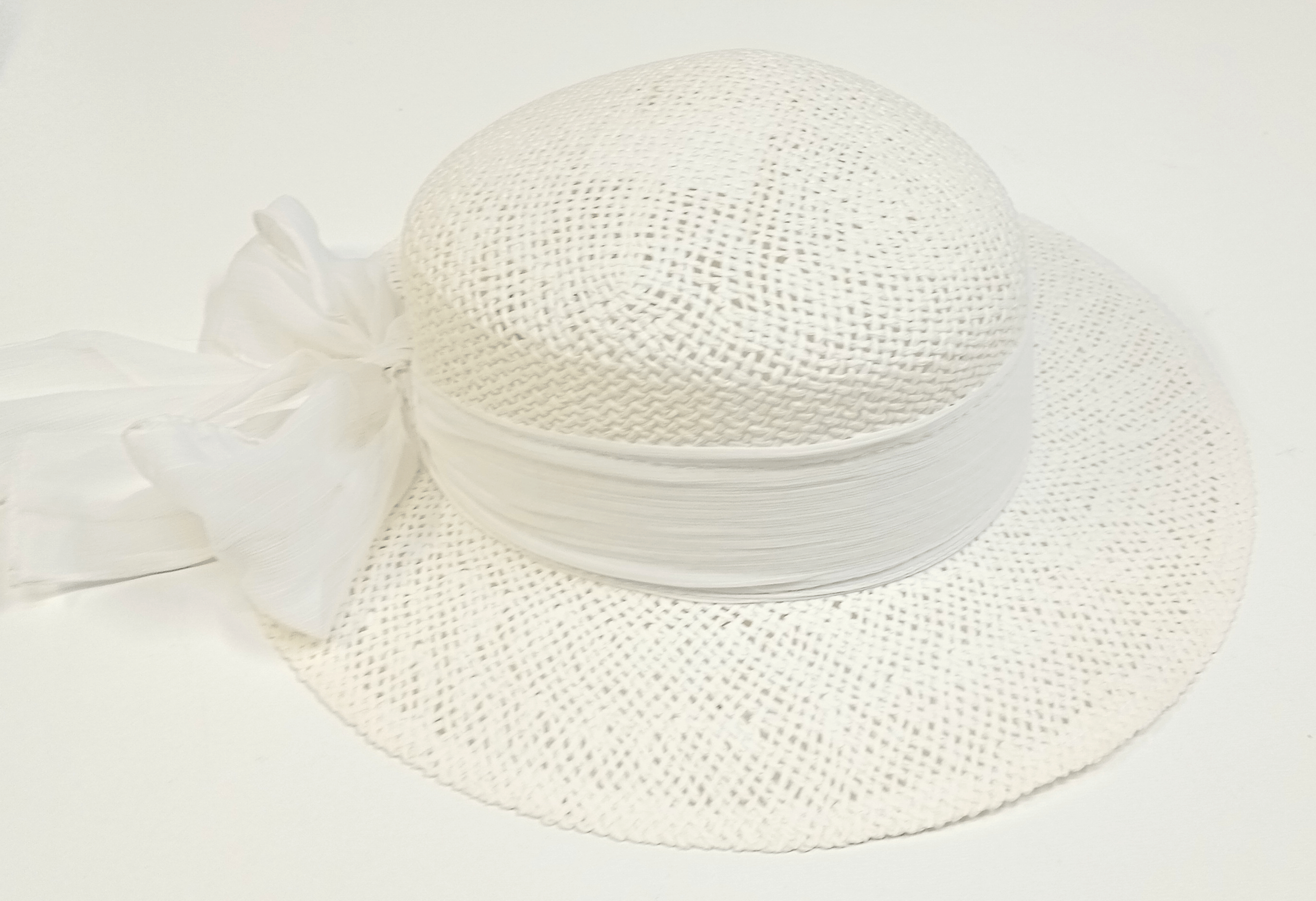 klobouk dámský letní slaměný bílý 40111.2