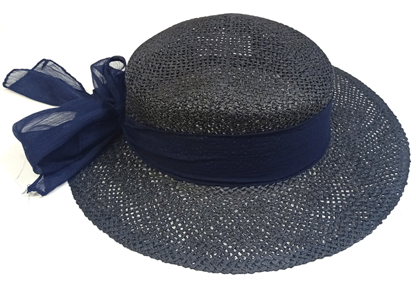 klobouk dámský letní slaměný modrý 40111.20