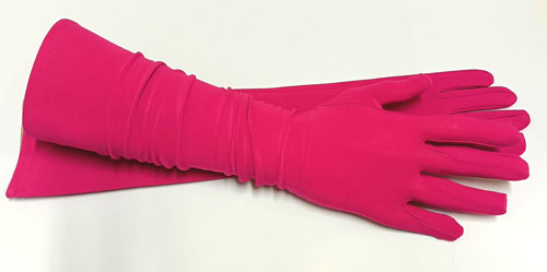 rukavice společenské dlouhé pink, růžové 48371