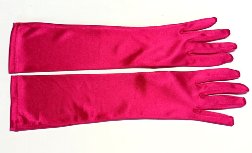 rukavice společenské dlouhé pink, růžové 48351